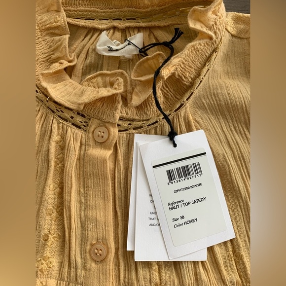 Isabel Marant Etoile Jatedy yellow blouse in honey NWT - Picture 9 of 10